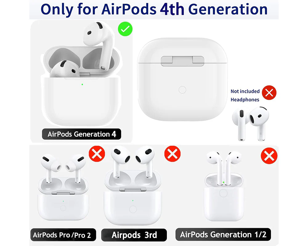 Replacement Wireless Charging Case for AirPods 4 - Image 4