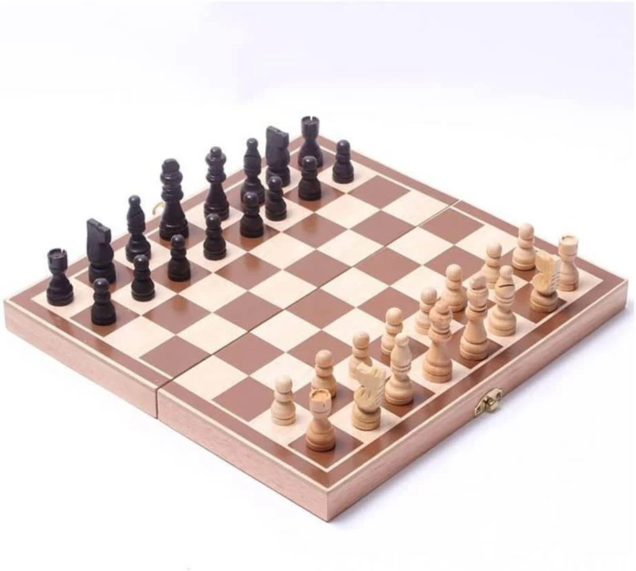 Chess Board Set Folding Wooden - Image 5