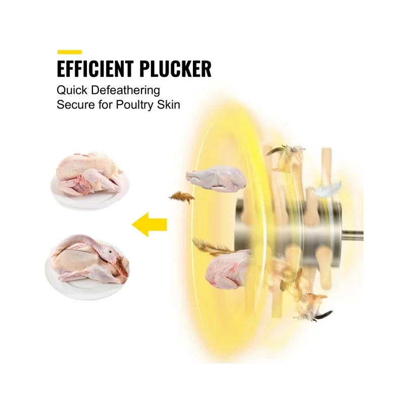 Chicken Plucker Drill Attachment Stainless Steel Chicken Feather - Image 6