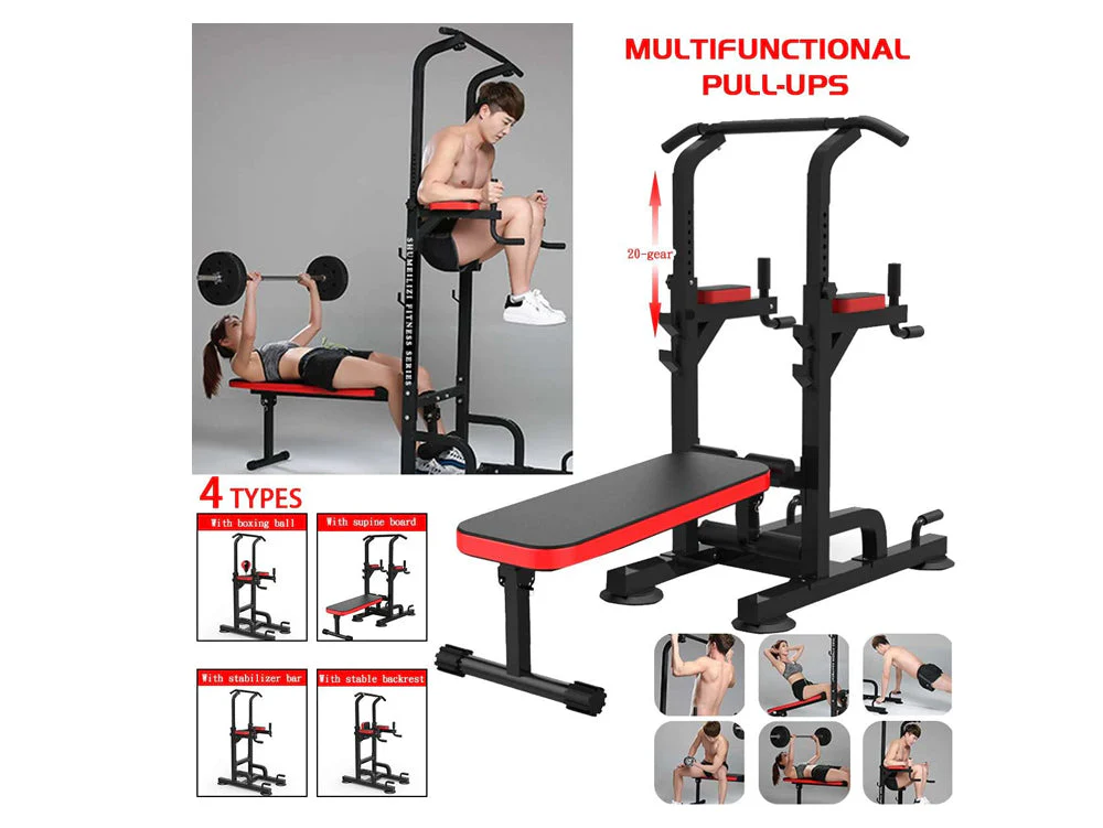 Weight Bench Chin Up Pull Up Station Power Tower - Image 10