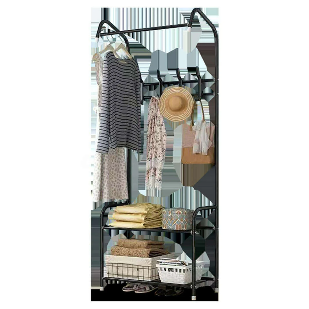 Cloth Rack Garment Rack Garment Clothes Holder Hanger Floor Stand Organizer - Image 4