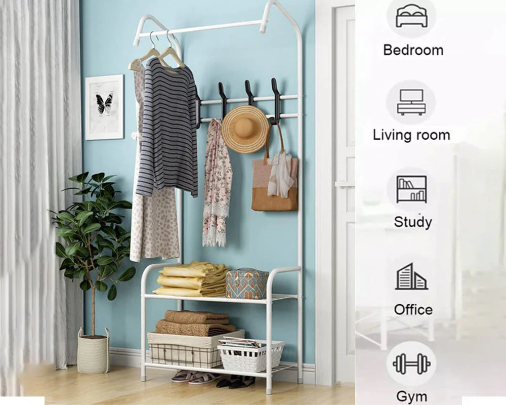Cloth Rack Garment Rack Coat Rack – White - Image 3