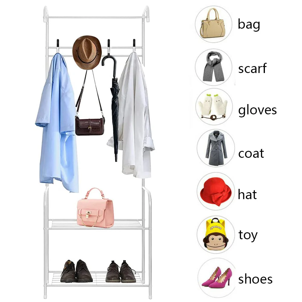 Cloth Rack Garment Rack Coat Rack – White - Image 5