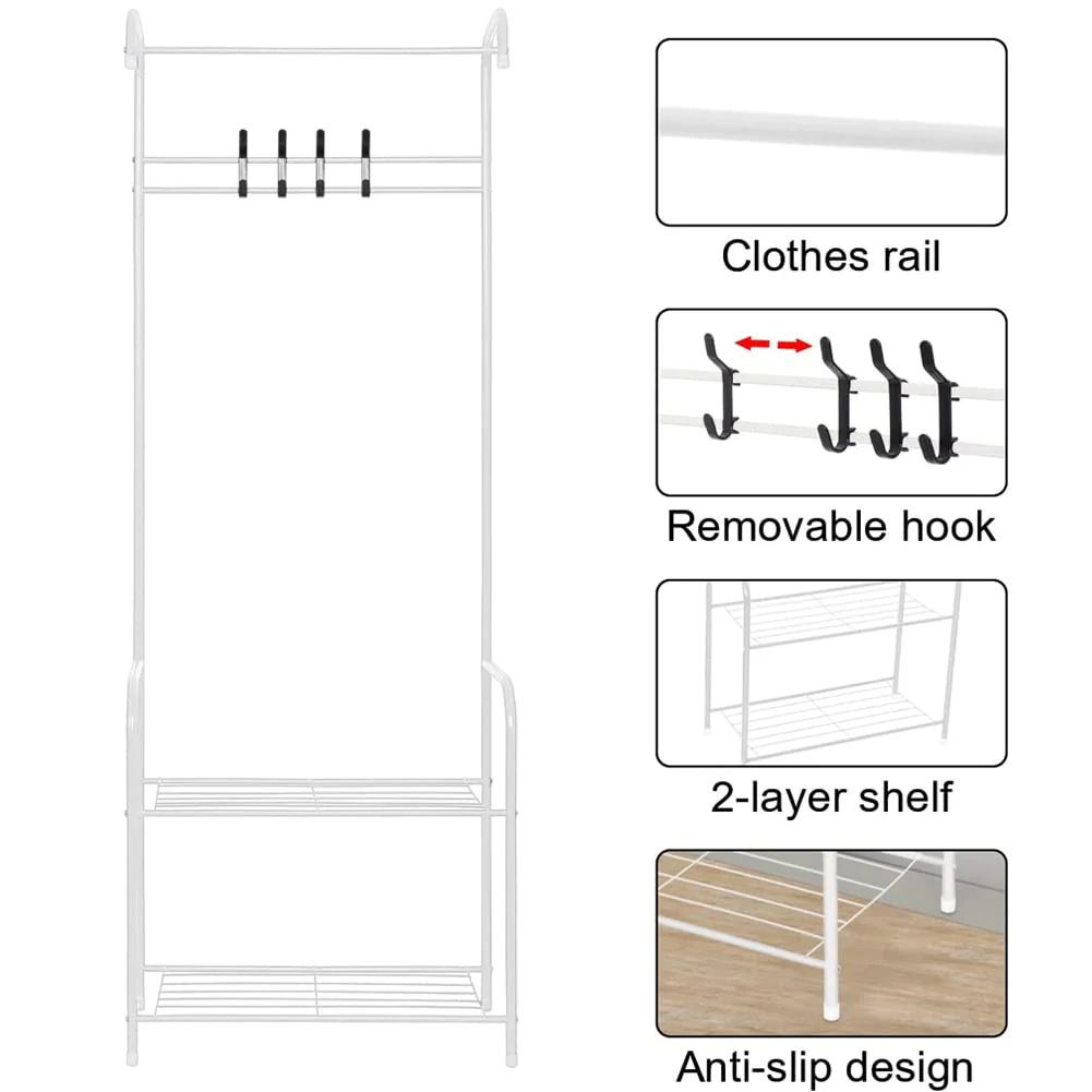 Cloth Rack Garment Rack Coat Rack – White - Image 6