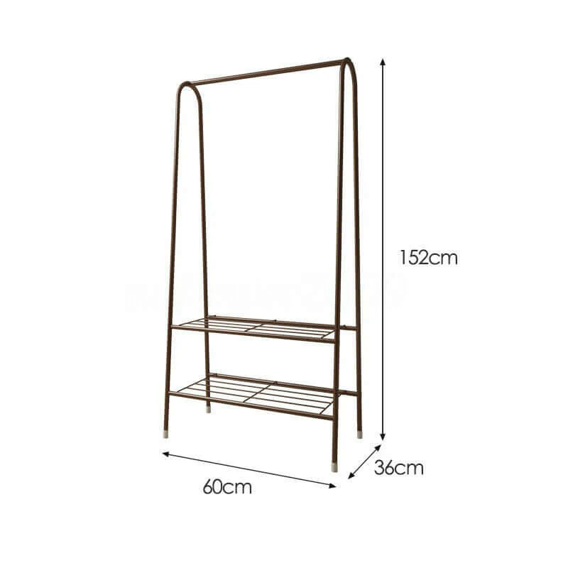 Cloth Rack Garment Rack Metal Coffee color - Image 4