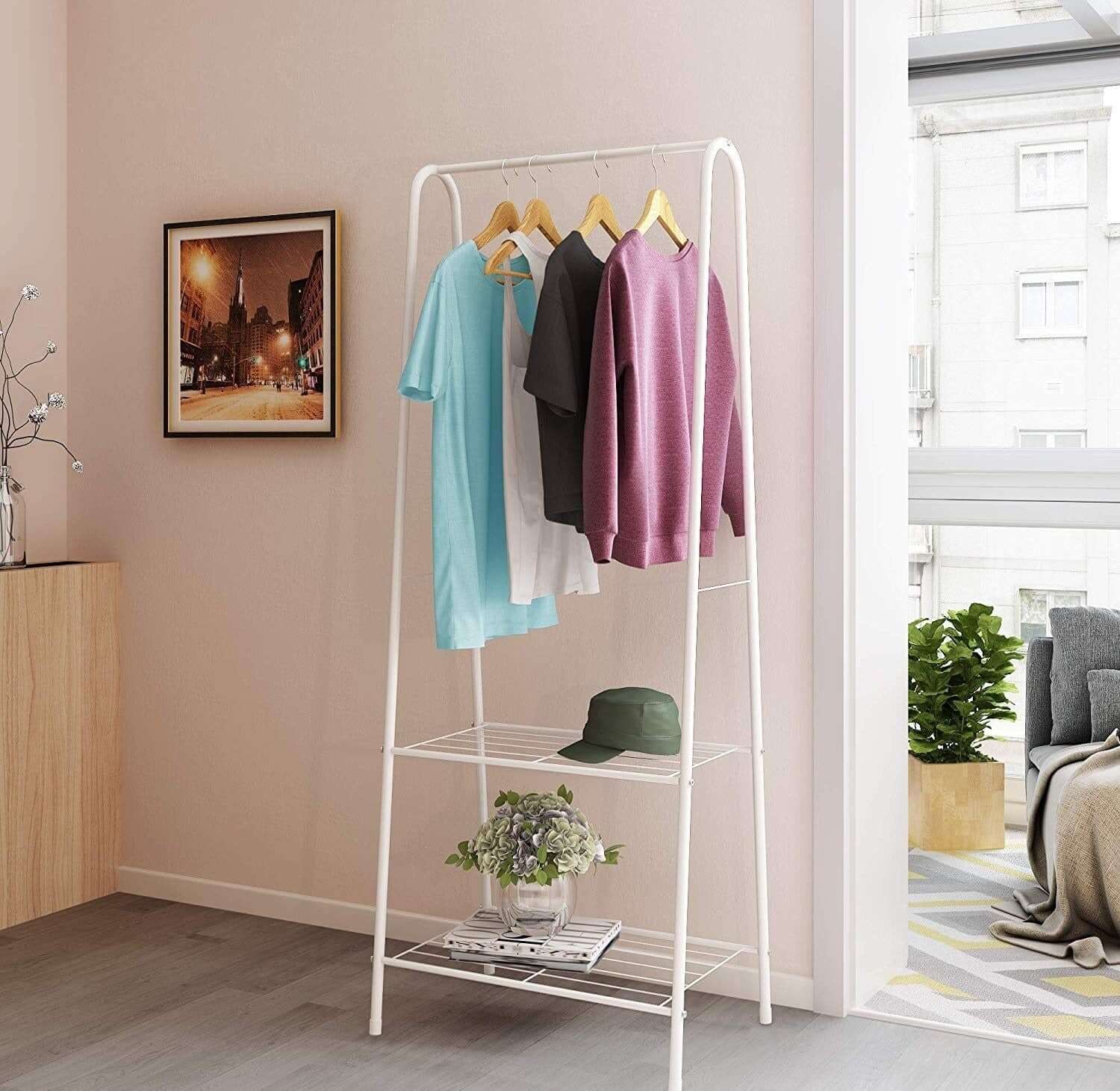 Cloth Rack Garment Rack Coat Shoes Organizer - Image 8