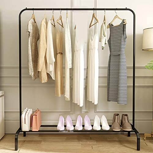 Cloth Rack Garment Rack Metal Black - Image 3