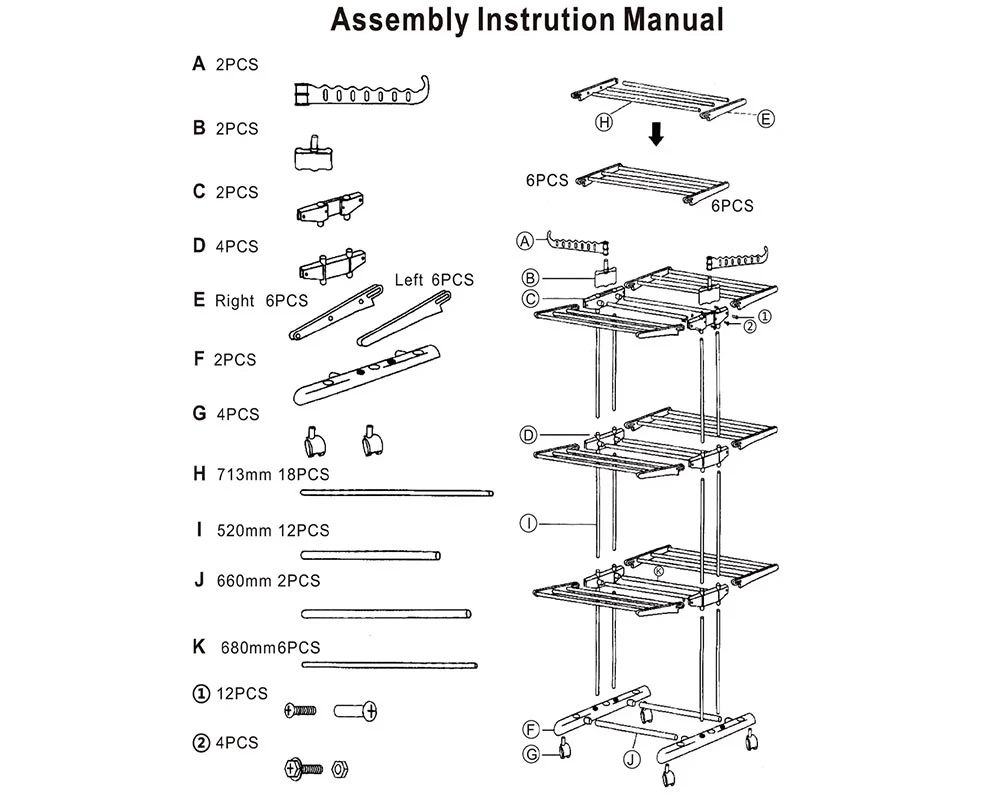 Foldable Clothes Drying Rack - Image 7