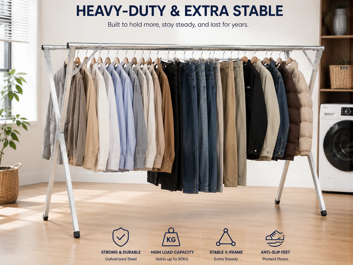 Foldable Clothes Drying Rack - Image 6