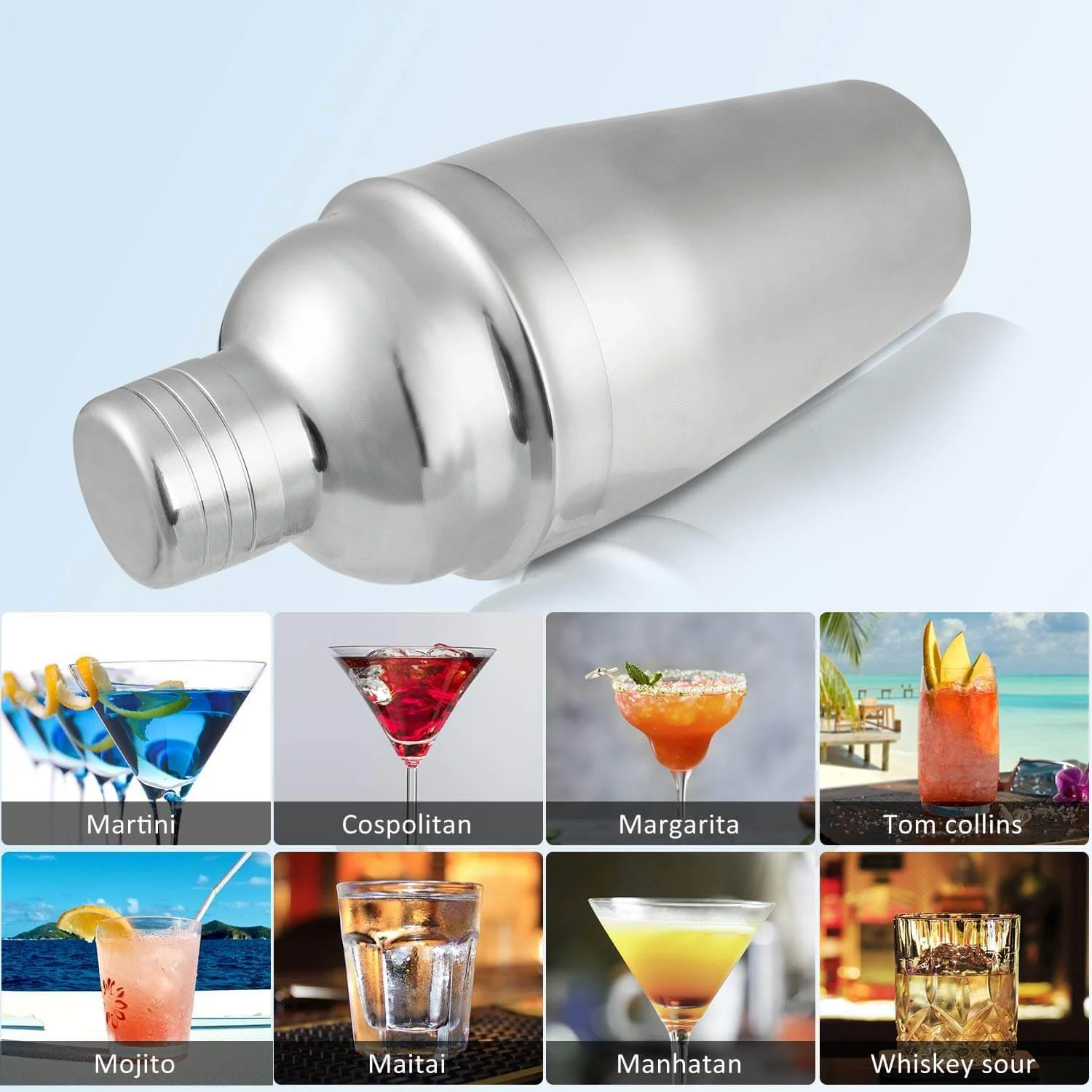 Cocktail Shaker 750Ml Set Bar Drink Mixer Kit Stainless Steel - Image 4