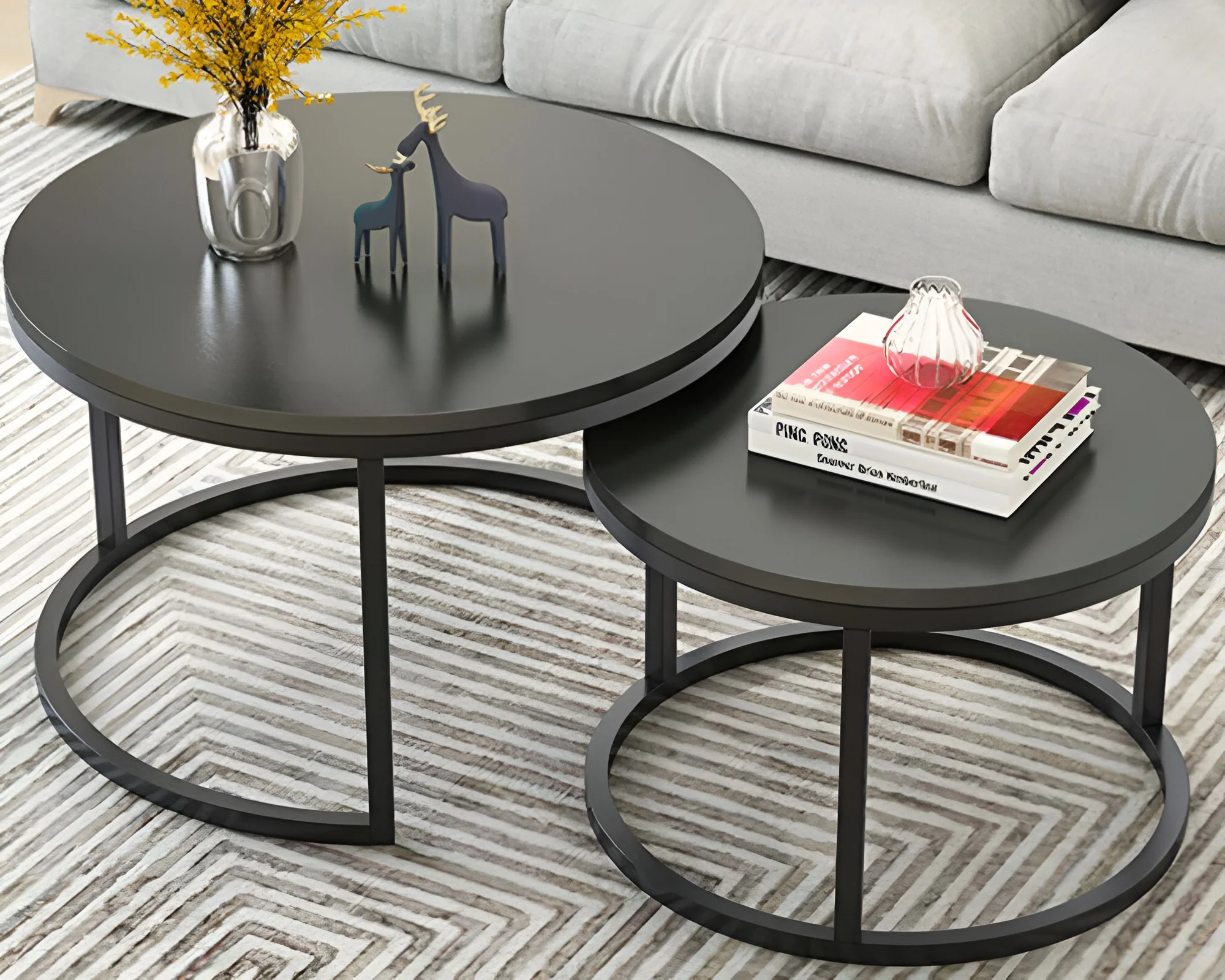 Coffee table 2 in 1 living room coffee tables - Image 2