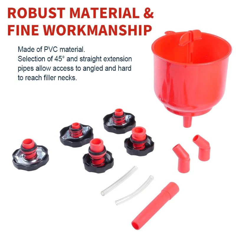 Spill Proof Car Radiator Coolant Filling Funnel Kit - Image 6