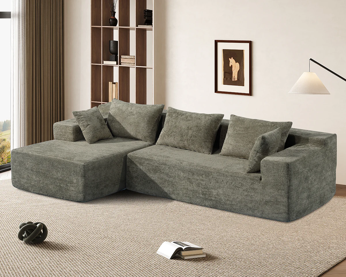 Compressed Sofa L-Shape Modular Sofa with Chaise - Image 7