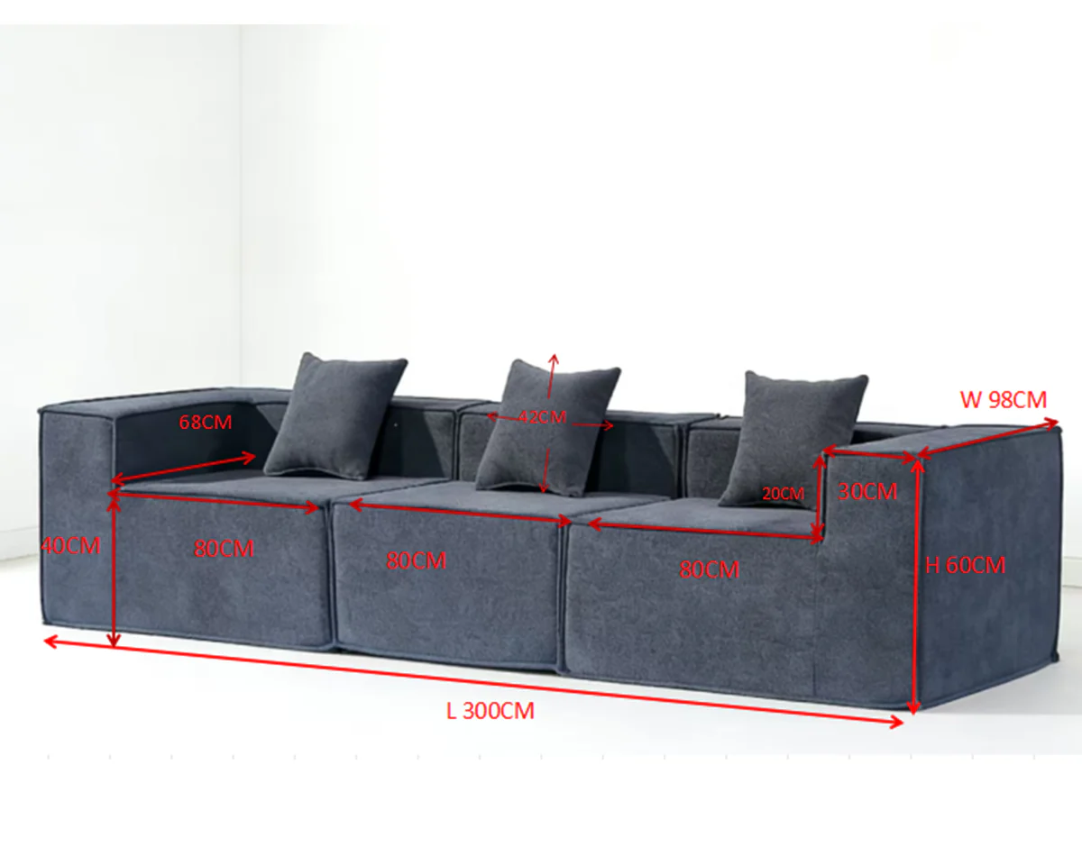 Compressed Sofa Modern 3 Seater Modular Fabric Sofa - Image 9