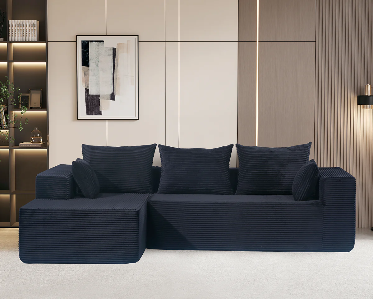 Modern Compressed Sofa with Chaise - Image 3