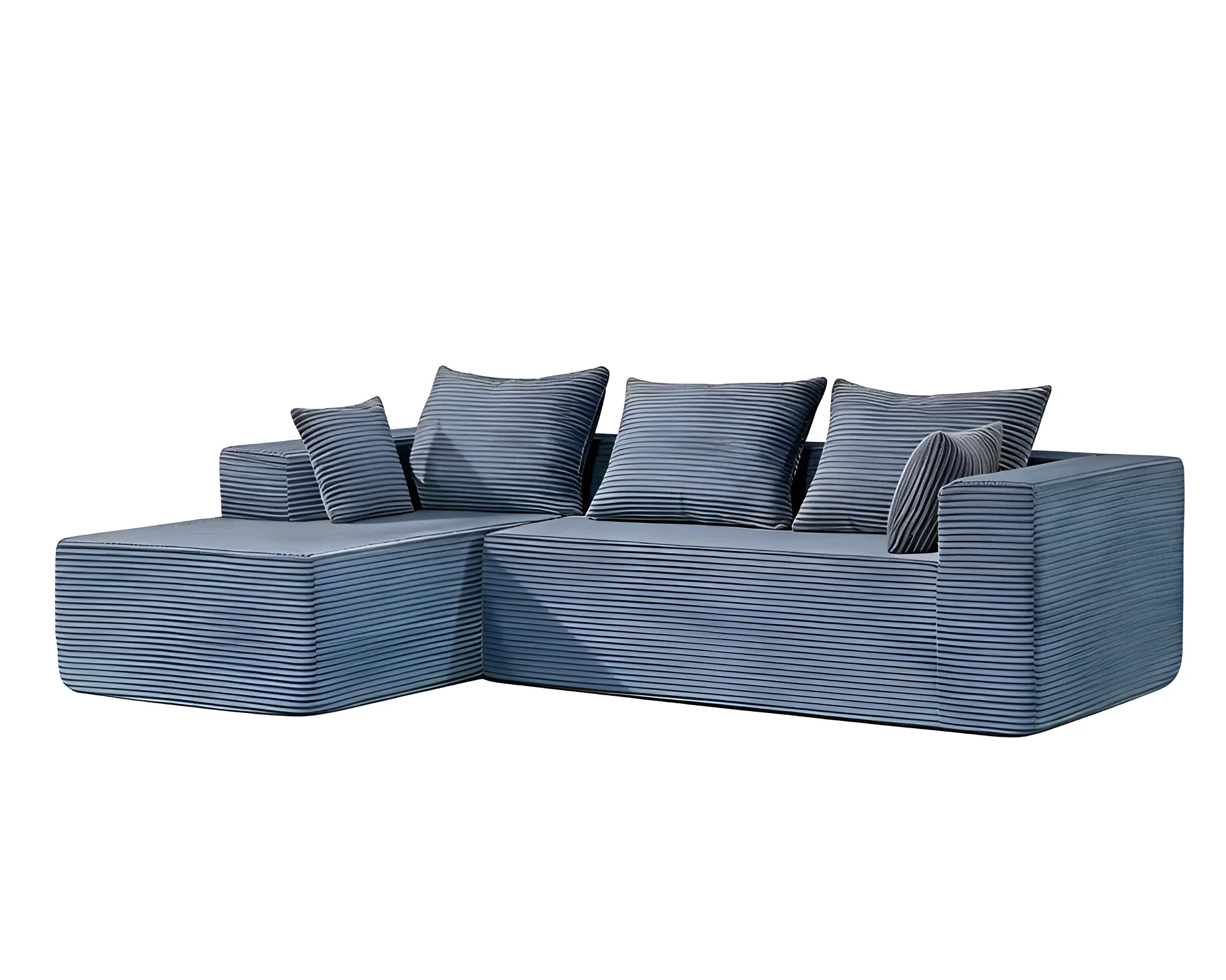 Modern Compressed L Shaped Sofa with Chaise - Image 2