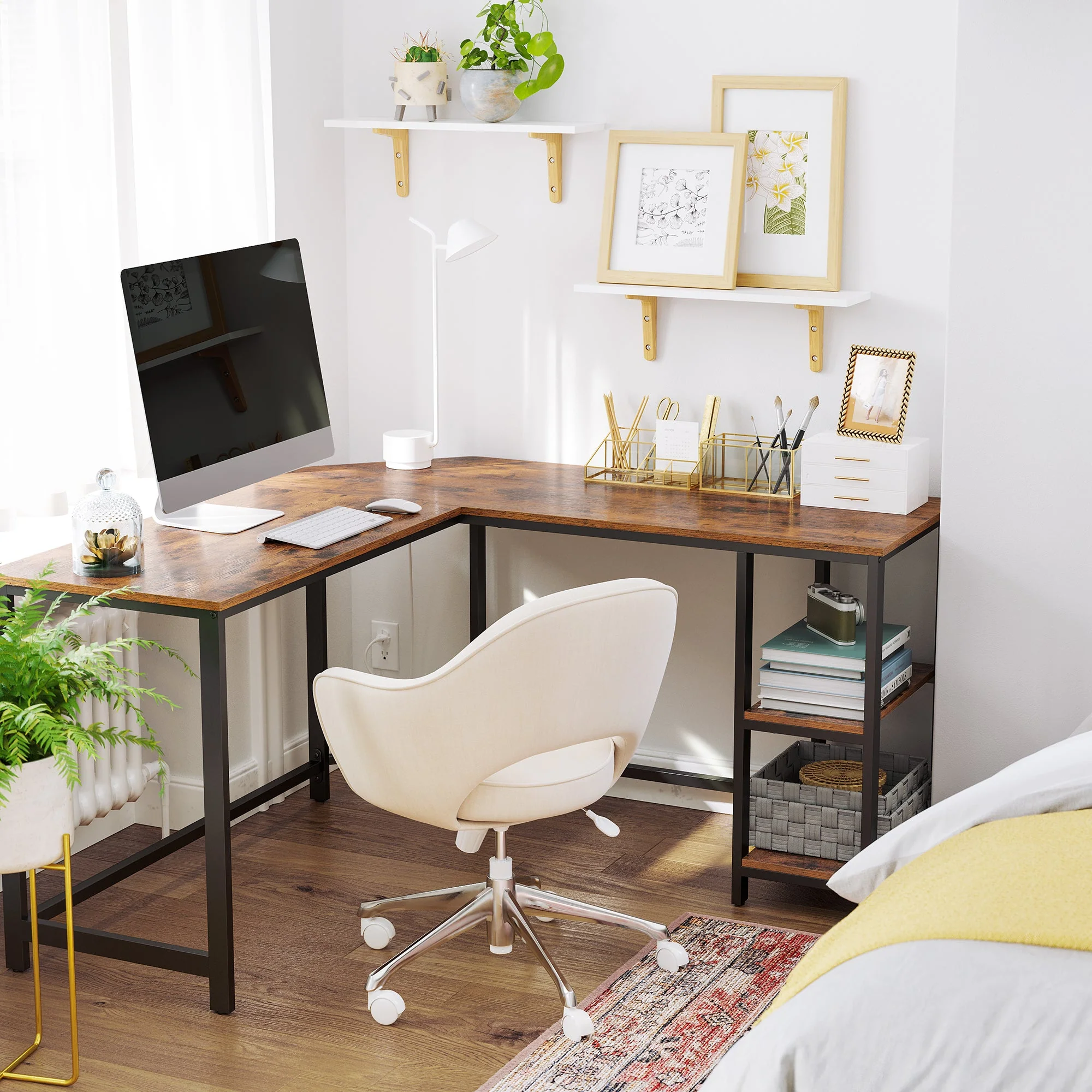 Vasagle L-Shaped Corner Computer Desk - Image 3