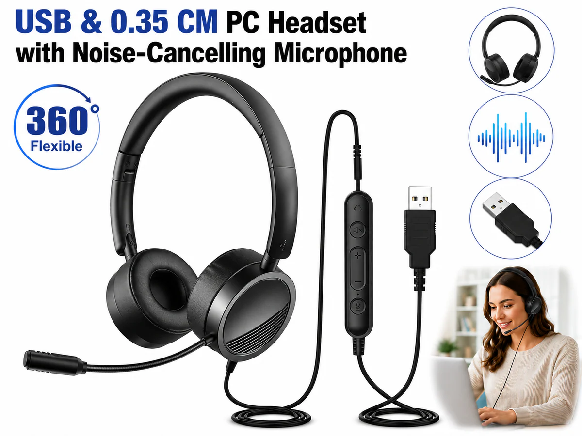 Computer Headset with Microphone - Image 2
