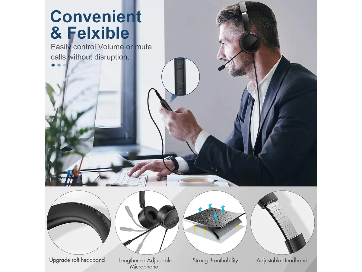 Computer Headset with Microphone - Image 7