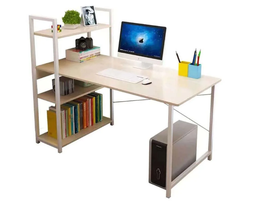 Computer Desk With Storage Shelves - Image 3