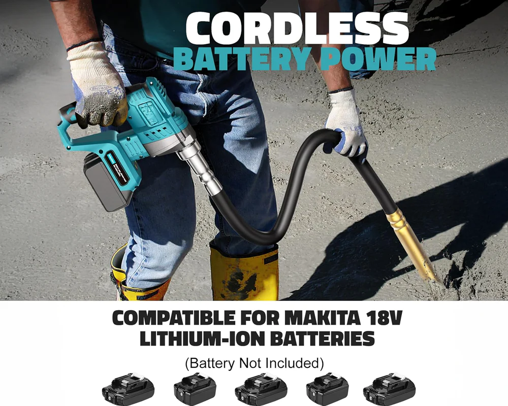 Concrete Compaction Tool – 600W Makita Compatible Cordless Concrete Vibration Tool - Image 4