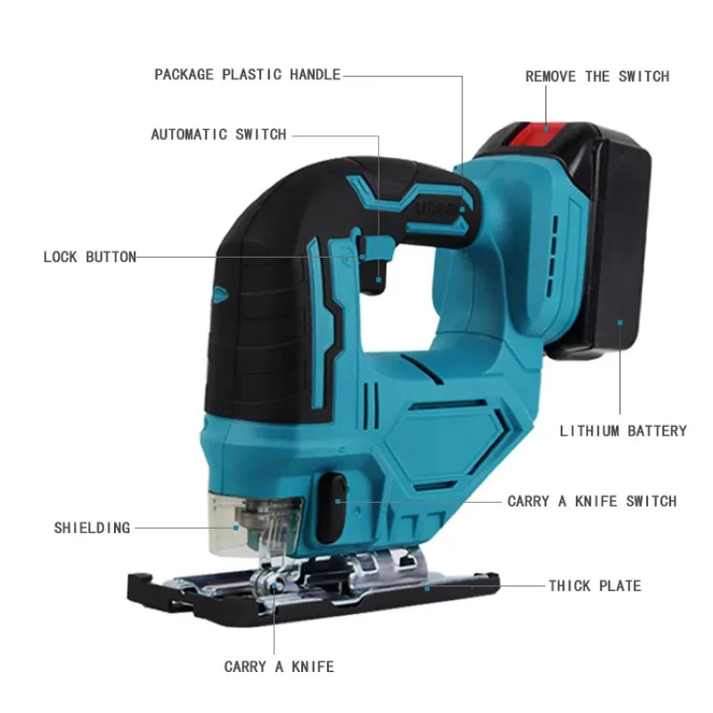 Cordless Jig Saw 18v Cutter Jig Saw Woodworking Cutting - Image 5