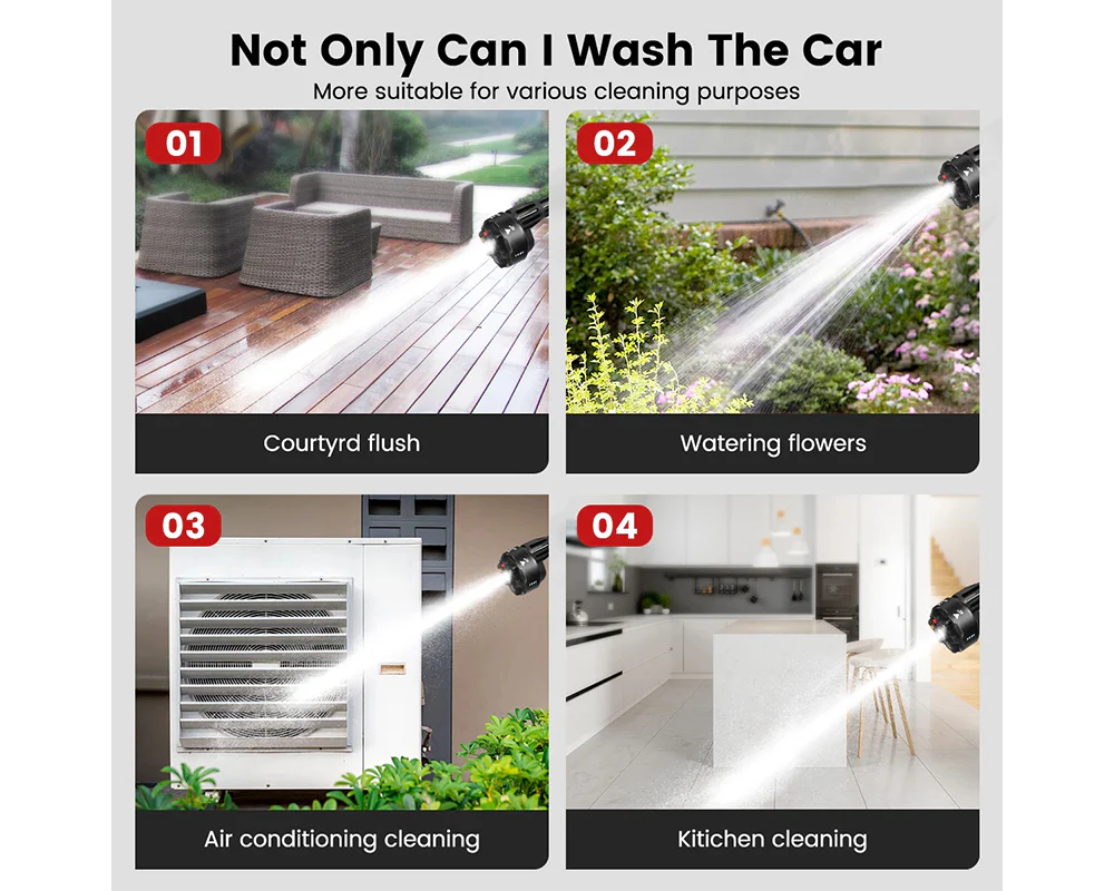 6in1 Cordless Electric High Pressure Washer 21V - Image 4