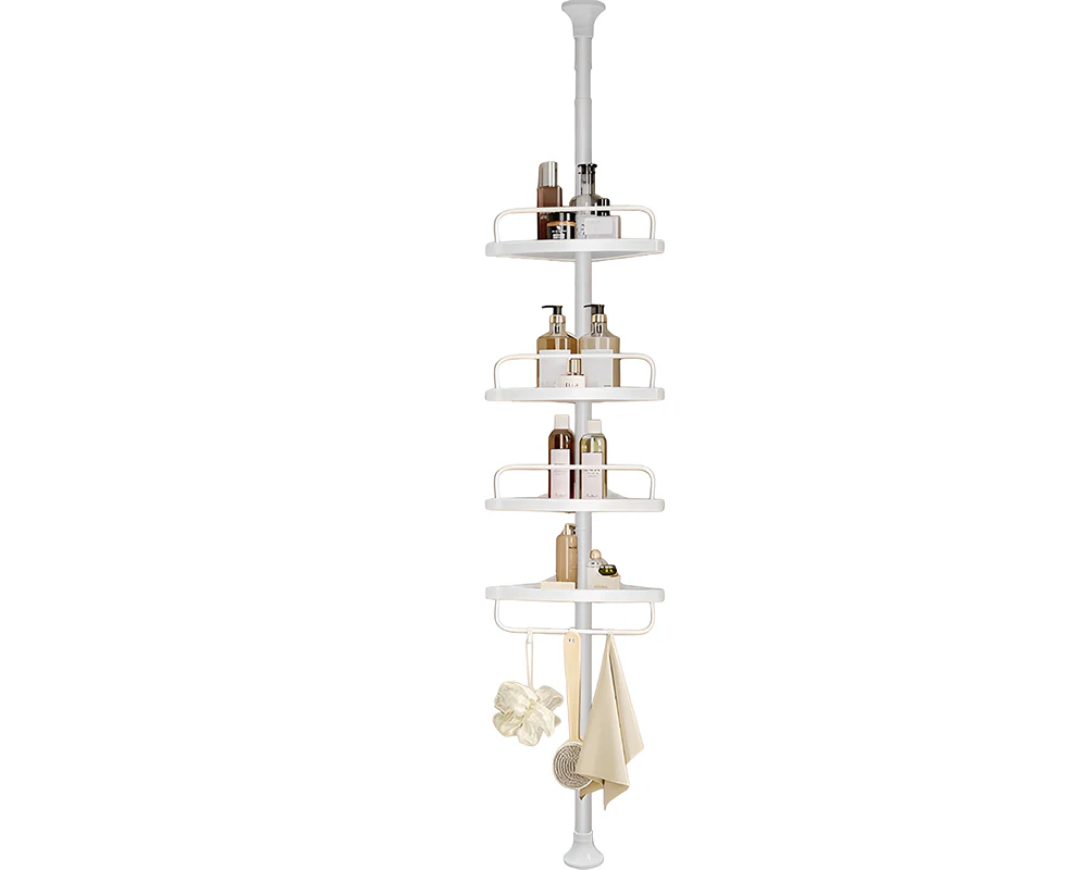 4 Tier Adjustable Shower Corner Shelves - Image 9