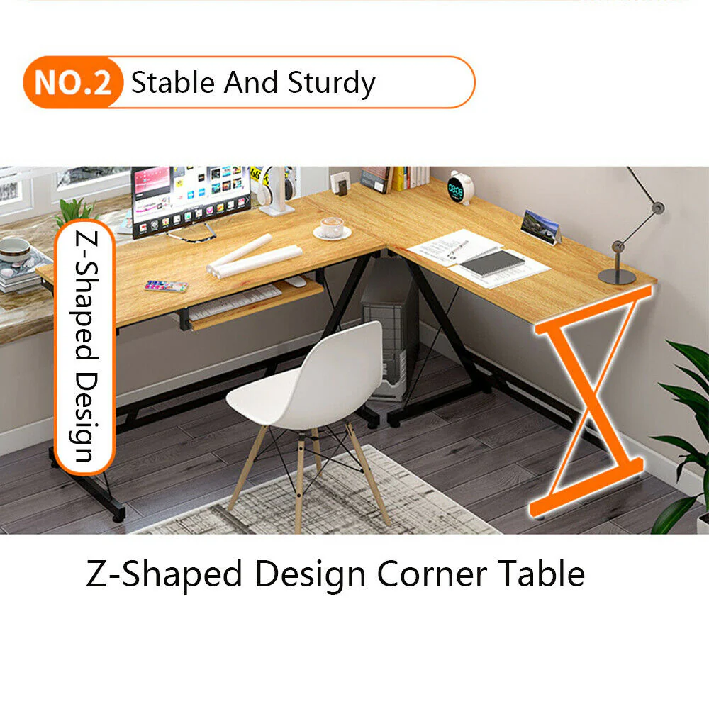 Gaming Computer Desk with Keyboard Tray - Image 6