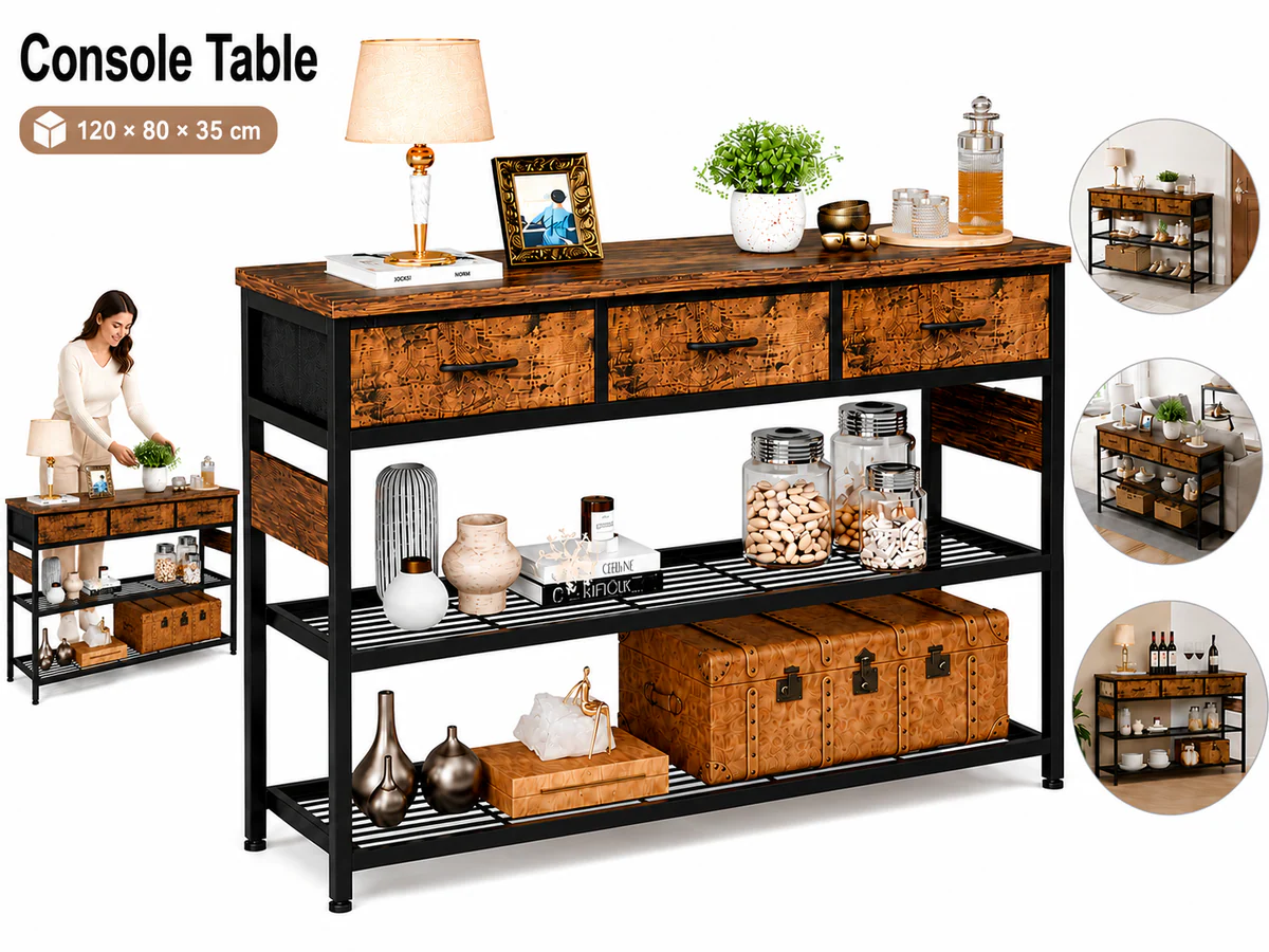 Console Table with 3 Drawers - Image 2