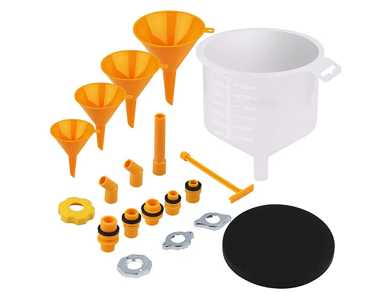 Spill Proof Car Radiator Coolant Filling Funnel Kit Universal Adapter - Image 3