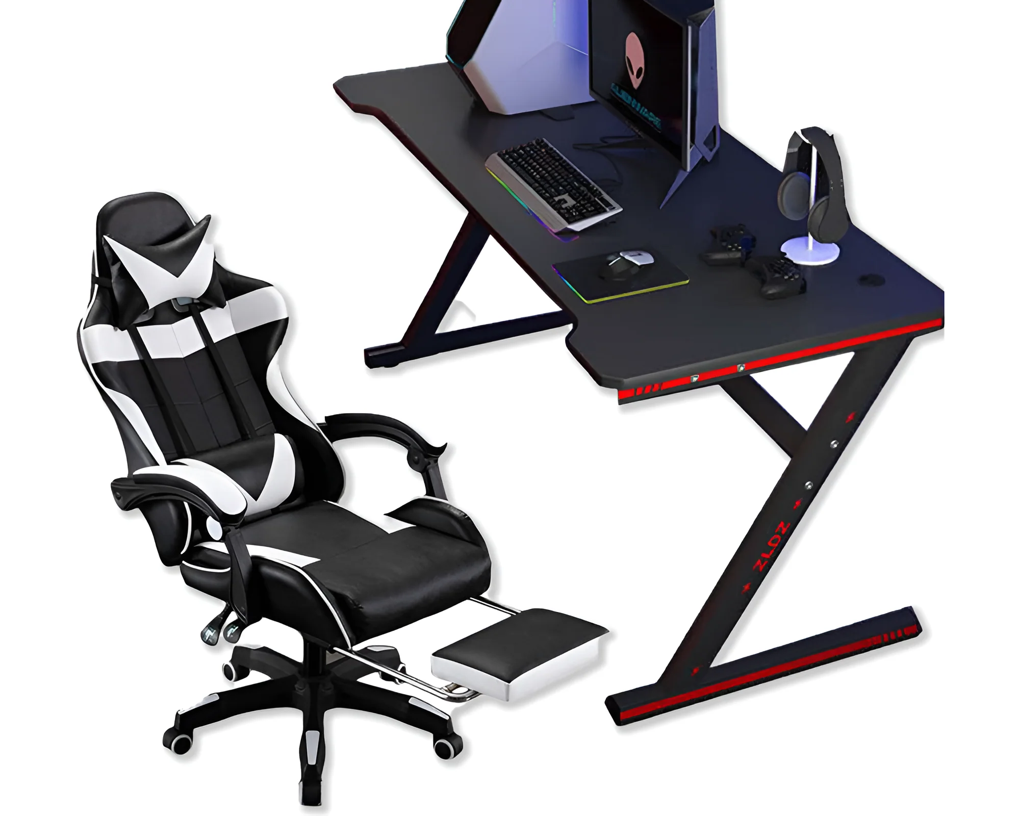 Gaming Chair with Desk – Gaming Chair Combo with Gaming Desk Table - Image 2