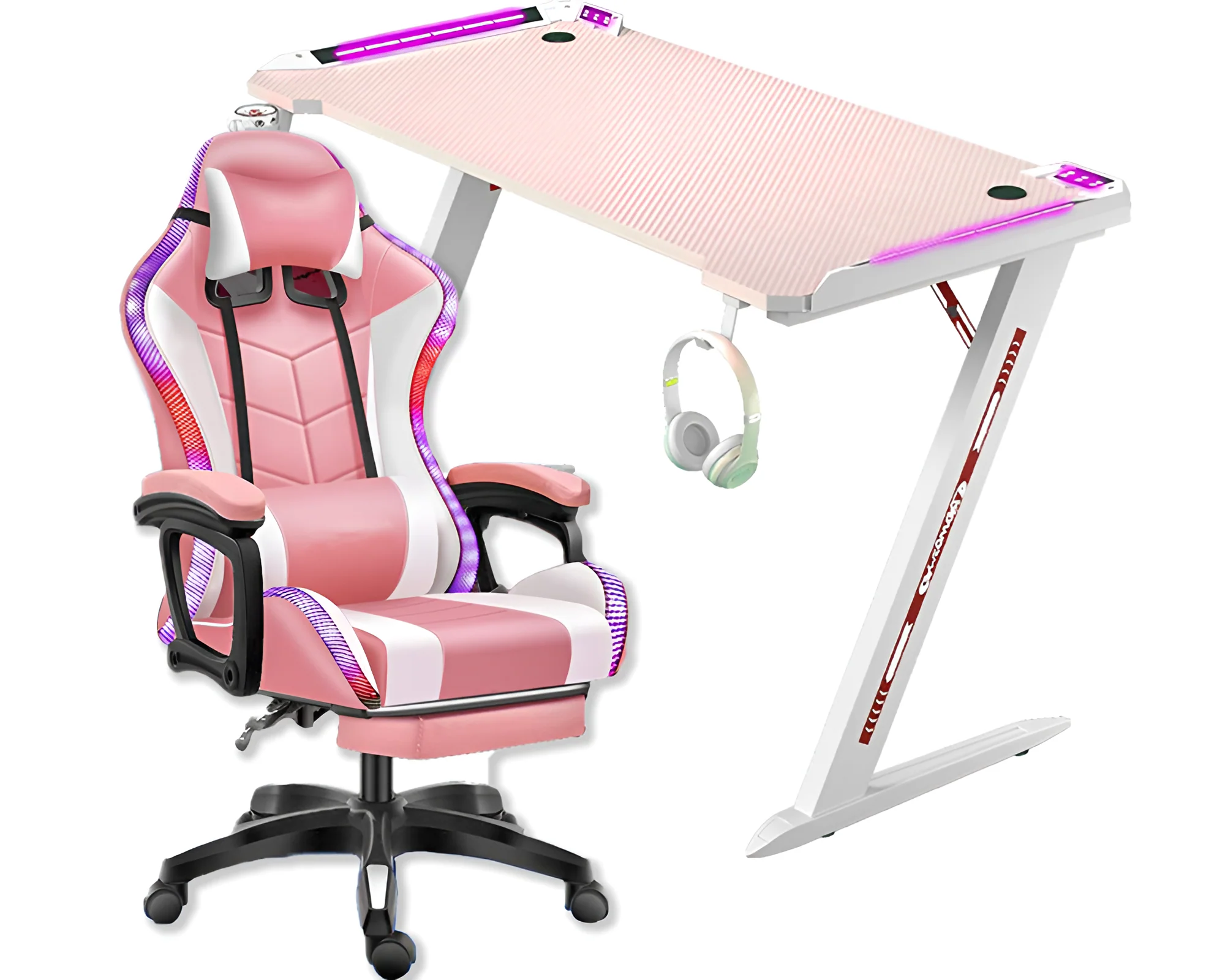 Gaming Chair with Desk – RGB Gaming Chair Combo with Gaming Desk Table - Image 7