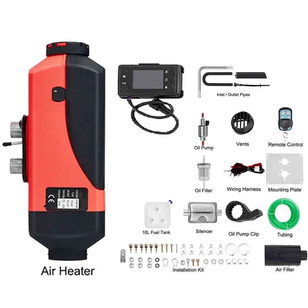 Diesel Air Heater 2KW 12V Parking Heater with 10L Tank LCD Switch