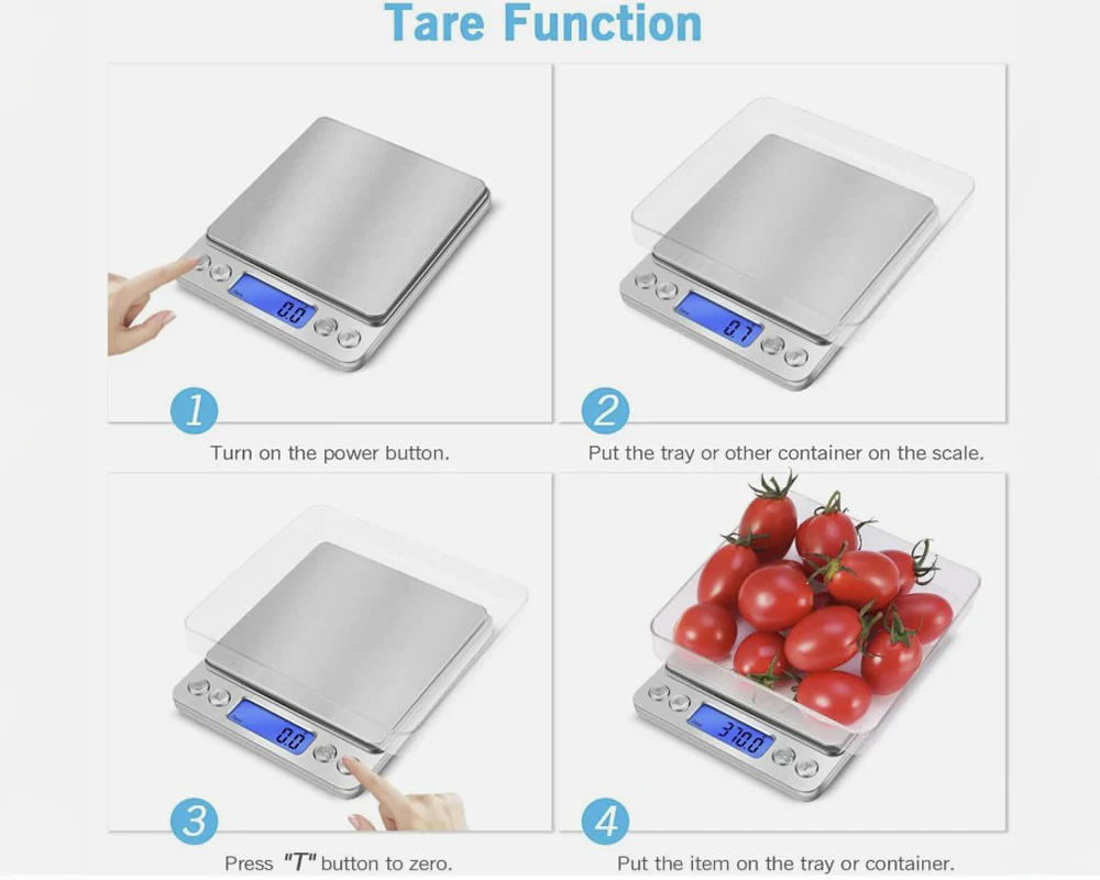 Digital Scales Digital Kitchen Scale Toprime 500g 0.01g High Precision - Image 4