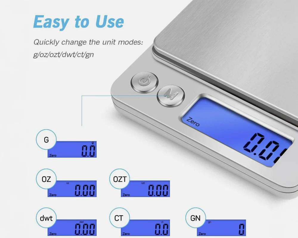 Digital Scales Digital Kitchen Scale Toprime 500g 0.01g High Precision - Image 6