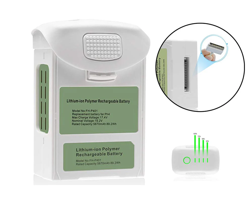 Replacement Battery for DJI Phantom 4 Pro 5870mAh Intelligent Flight - Image 2