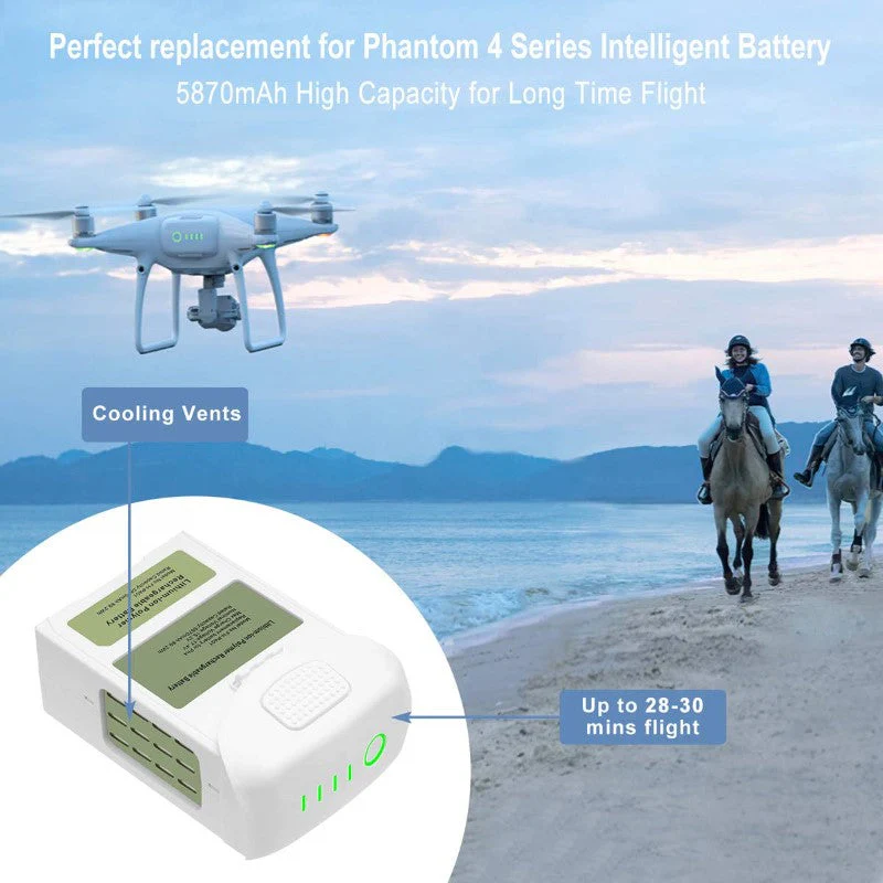 Replacement Battery for DJI Phantom 4 Pro 5870mAh Intelligent Flight - Image 6