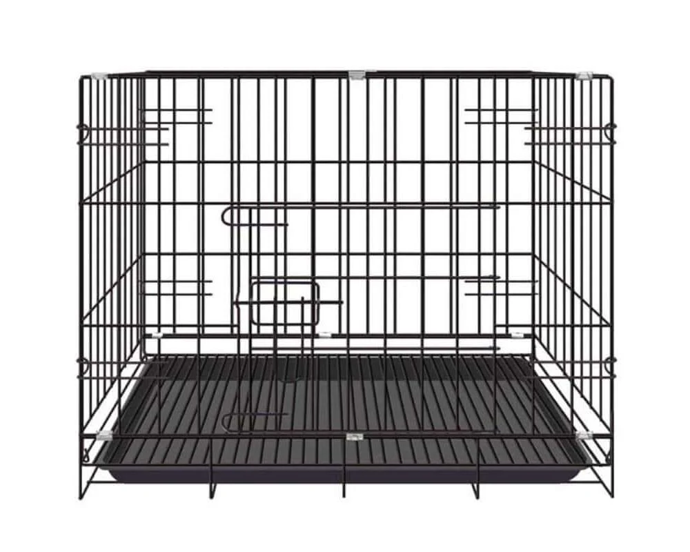 Dog Crate Folding Metal Pet Cage with Tray - Image 4