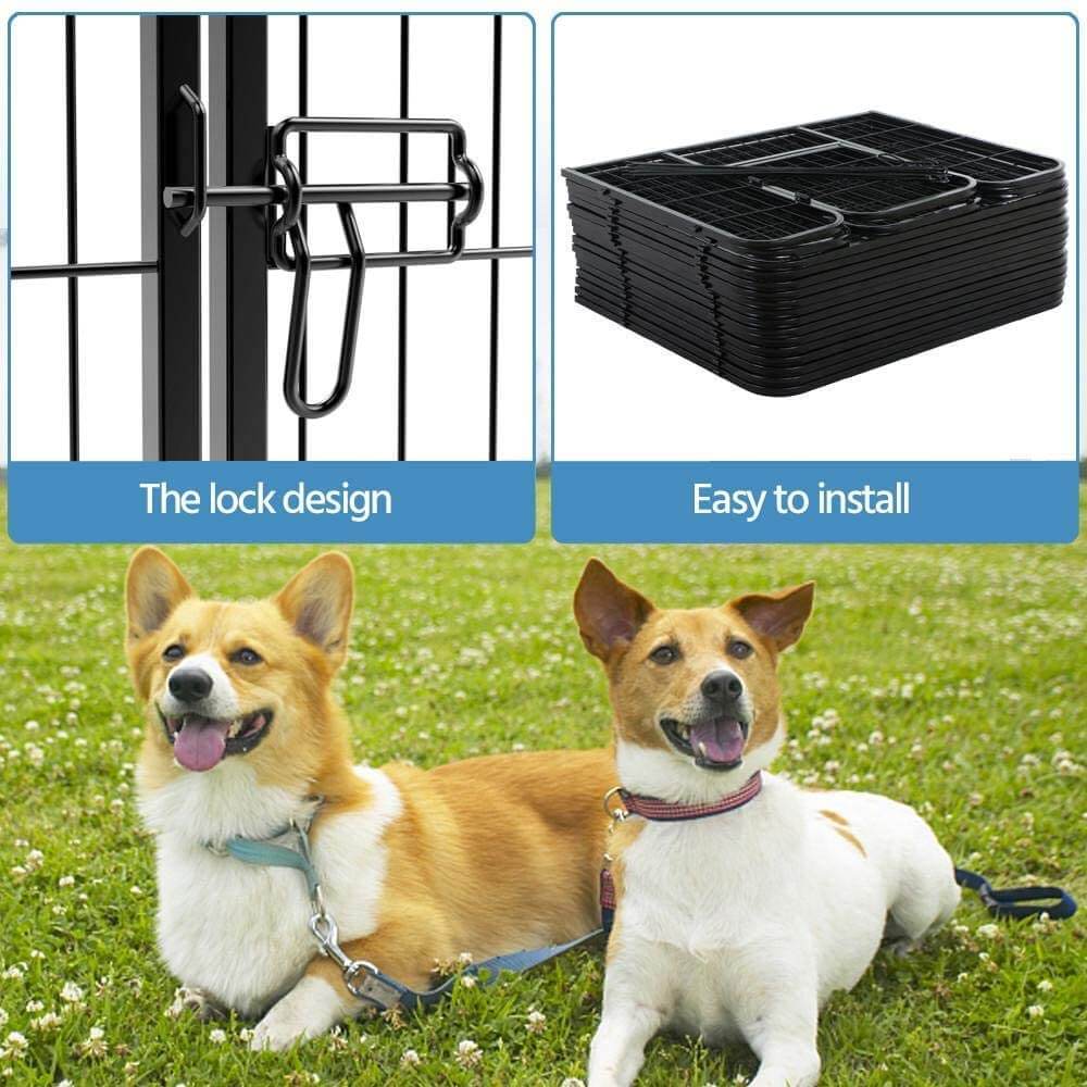 Foldable Dog Pet Playpen Metal Fence 8 Panel - Image 5