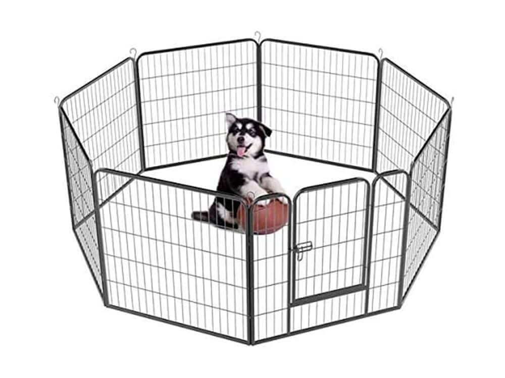 Foldable Dog Pet Playpen Metal Fence 8 Panel - Image 7