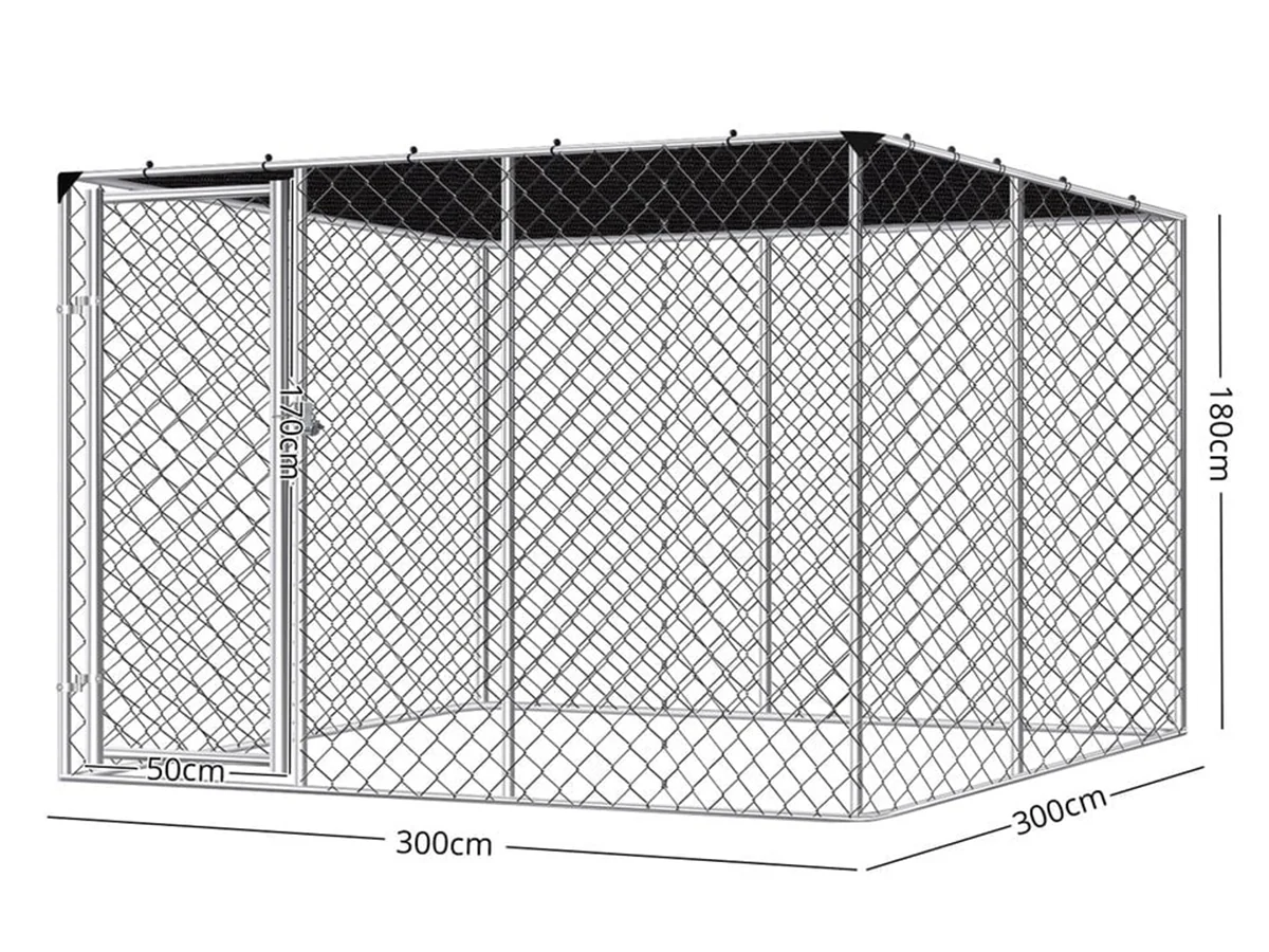 Outdoor Dog Run with Shade Sail - Image 3