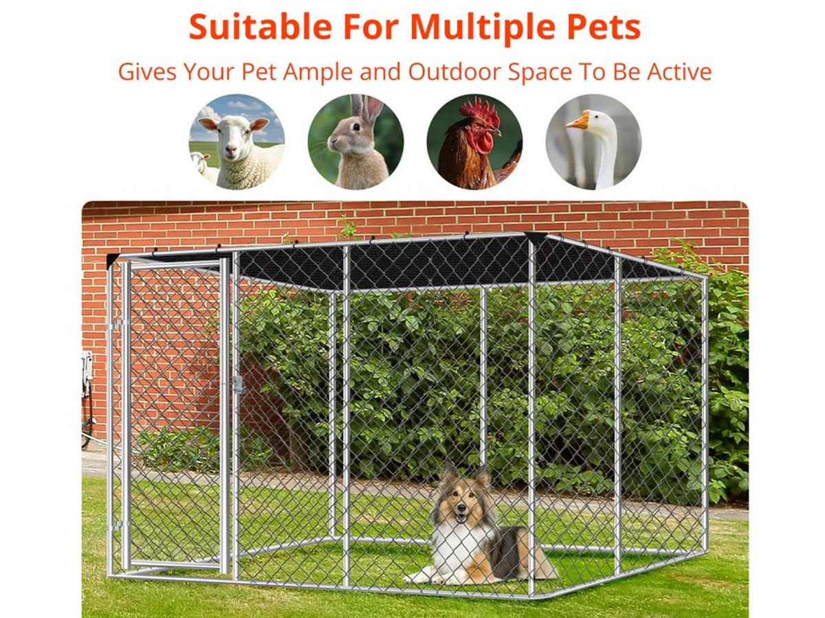Outdoor Dog Run with Shade Sail - Image 4