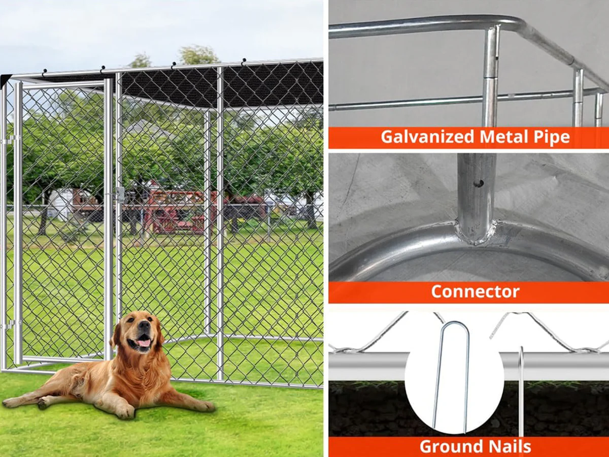 Outdoor Dog Run with Shade Sail - Image 6