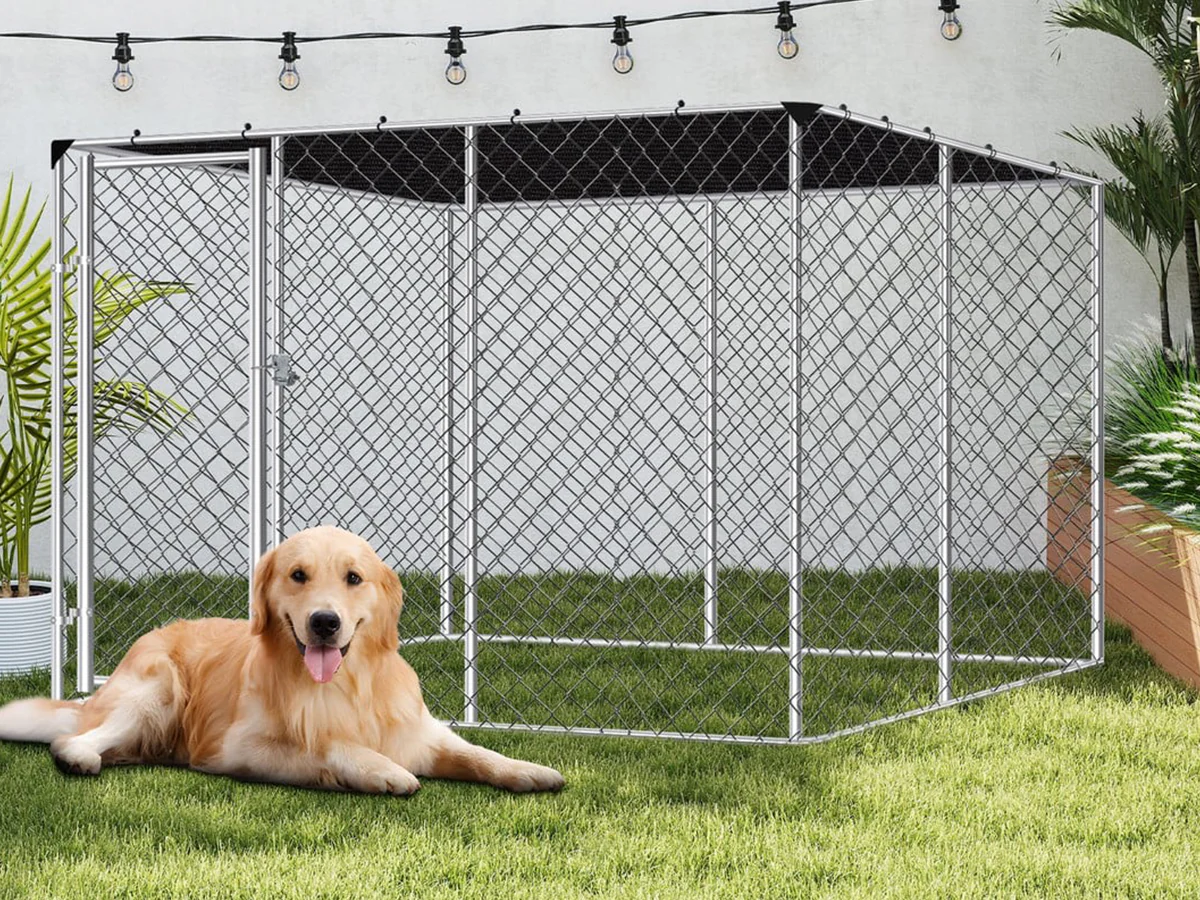 Outdoor Dog Run with Shade Sail - Image 7