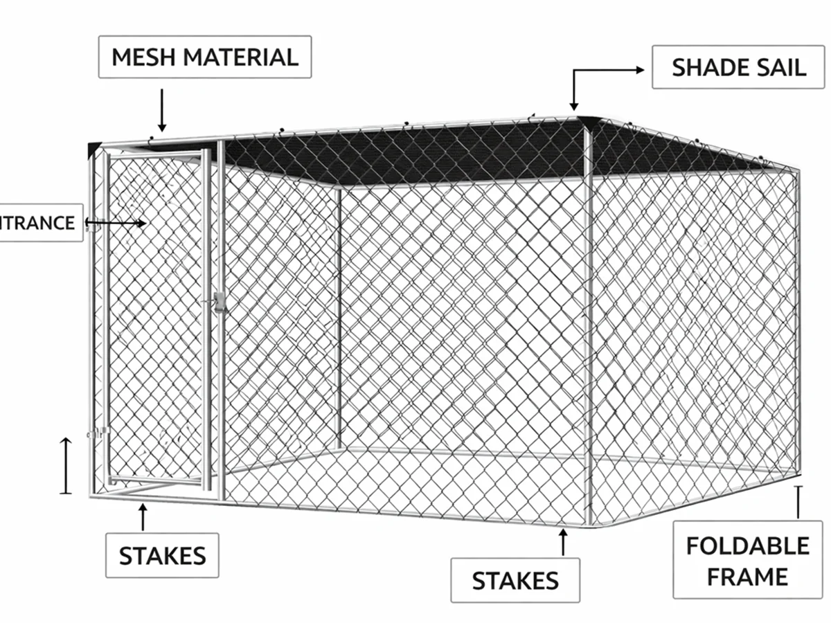 Outdoor Dog Run with Shade Sail - Image 7
