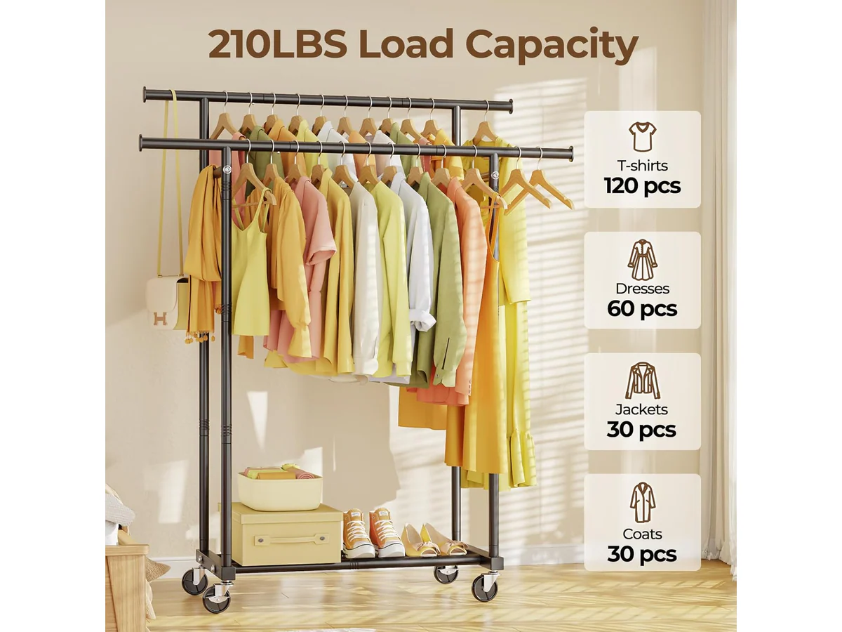 Double Rods Clothes Rack - Image 5