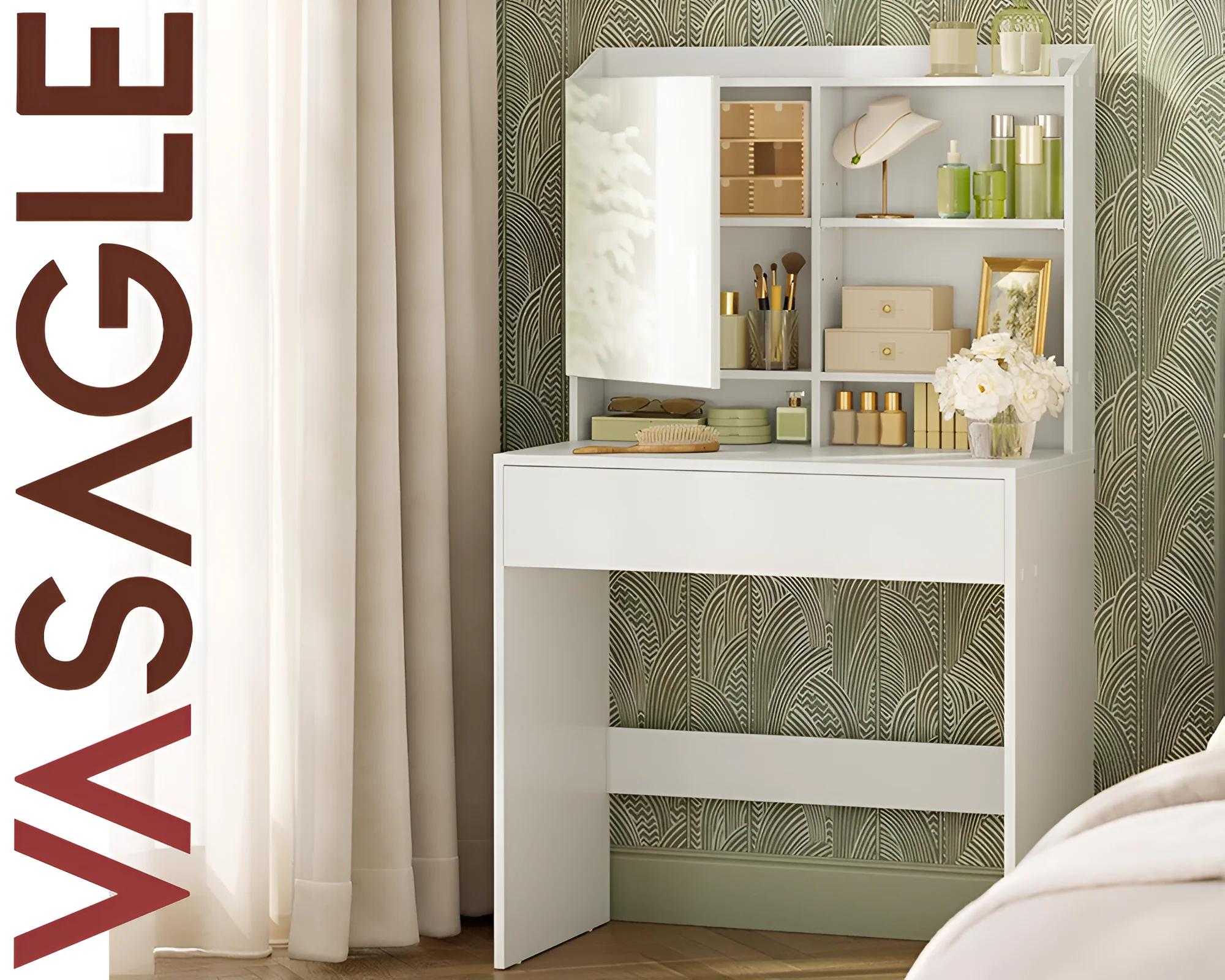 Dressing Table With Mirror - Image 3
