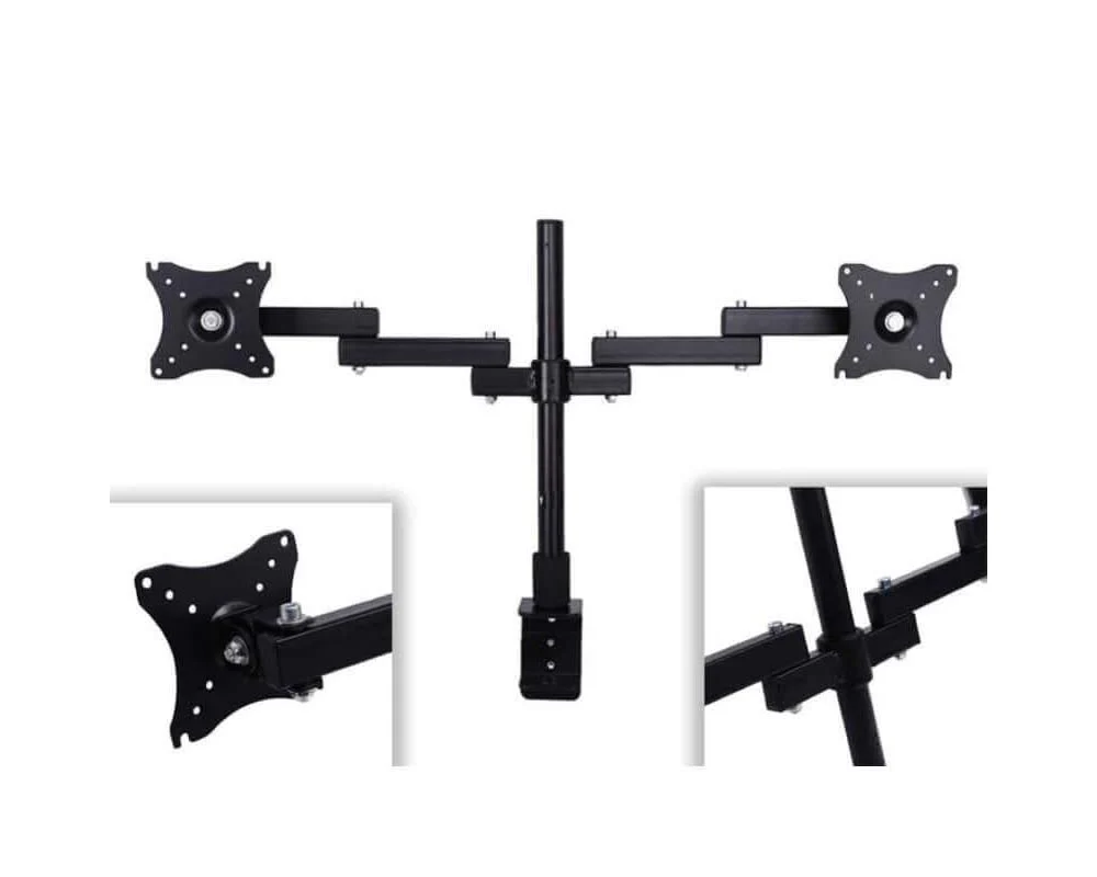 Dual Monitor Stand Bracket Mount 14"-24" Screens 360-degree Rotation - Image 10