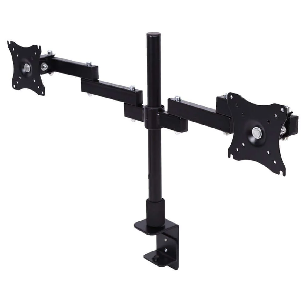 Dual Monitor Stand Bracket Mount 14"-24" Screens 360-degree Rotation - Image 4